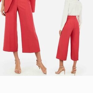 Express Bold Red Wide-Leg Pants